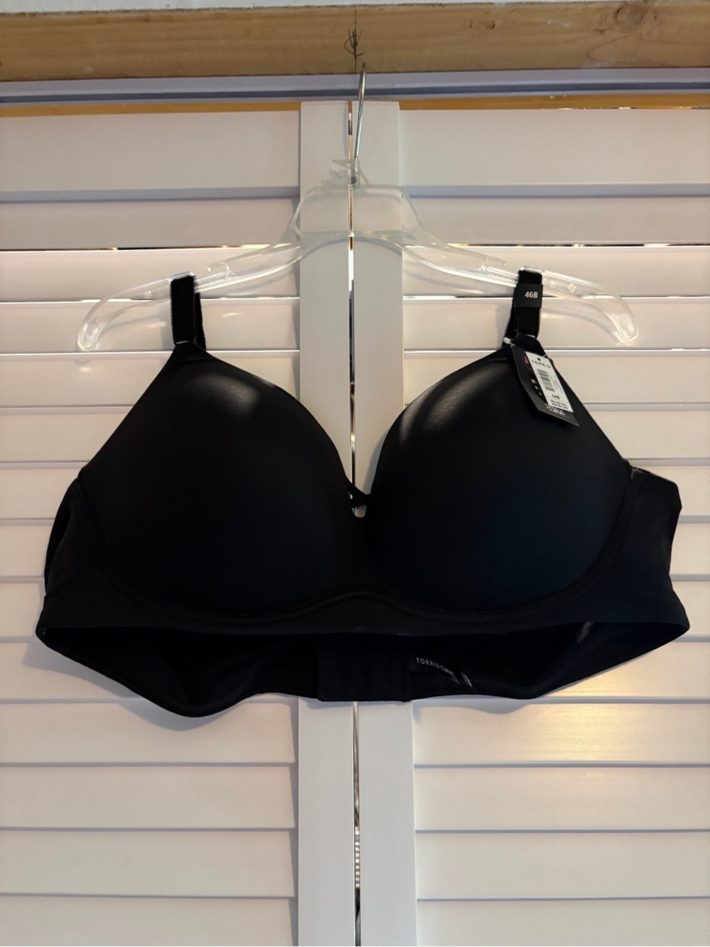 Wire Free Push Up Plunge Bra Black